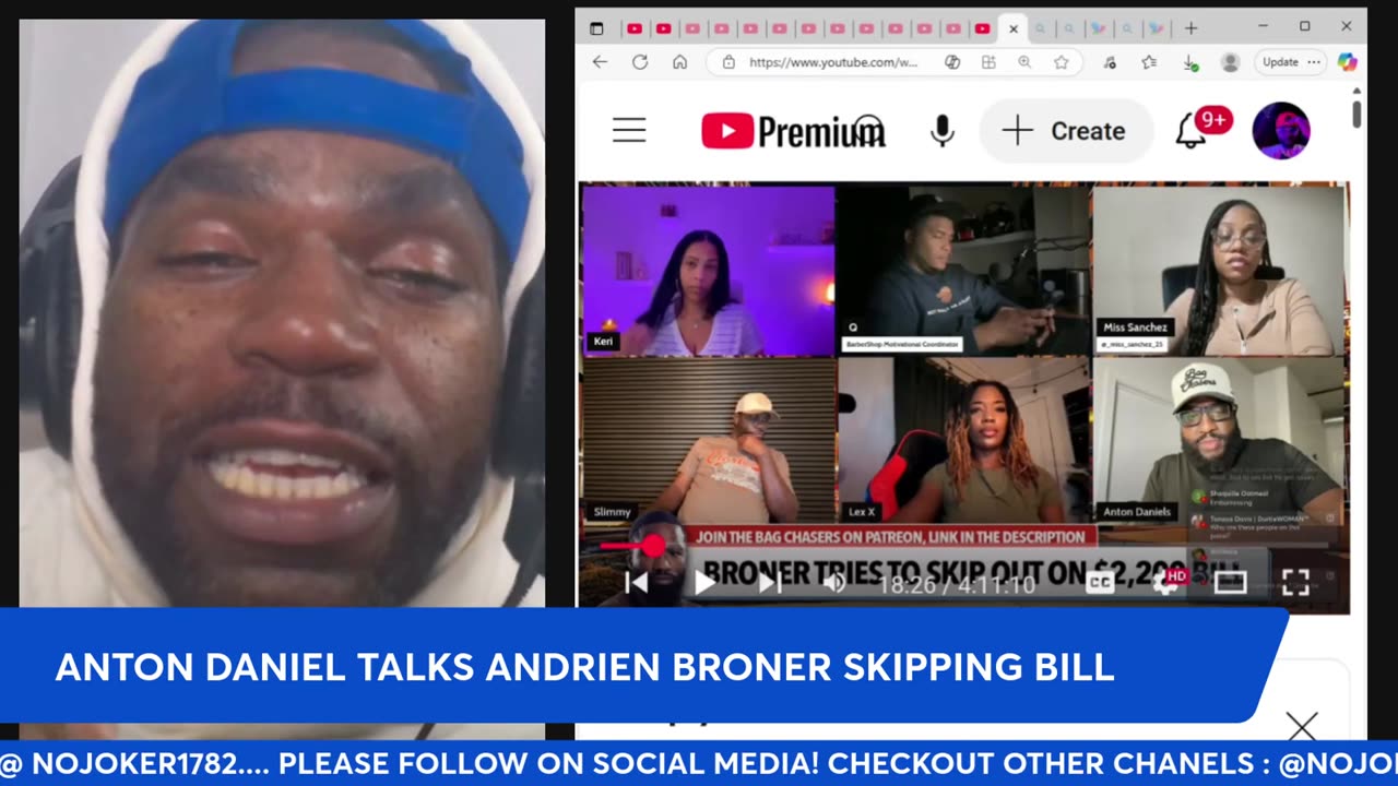 ANDRIAN BRONER ARREST FOR SKIPPING OUT ON BILL / ANTON DANIELS
