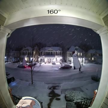 Ring Camera Catches BIZARRE Surfboard Sailing In The Snow 😂