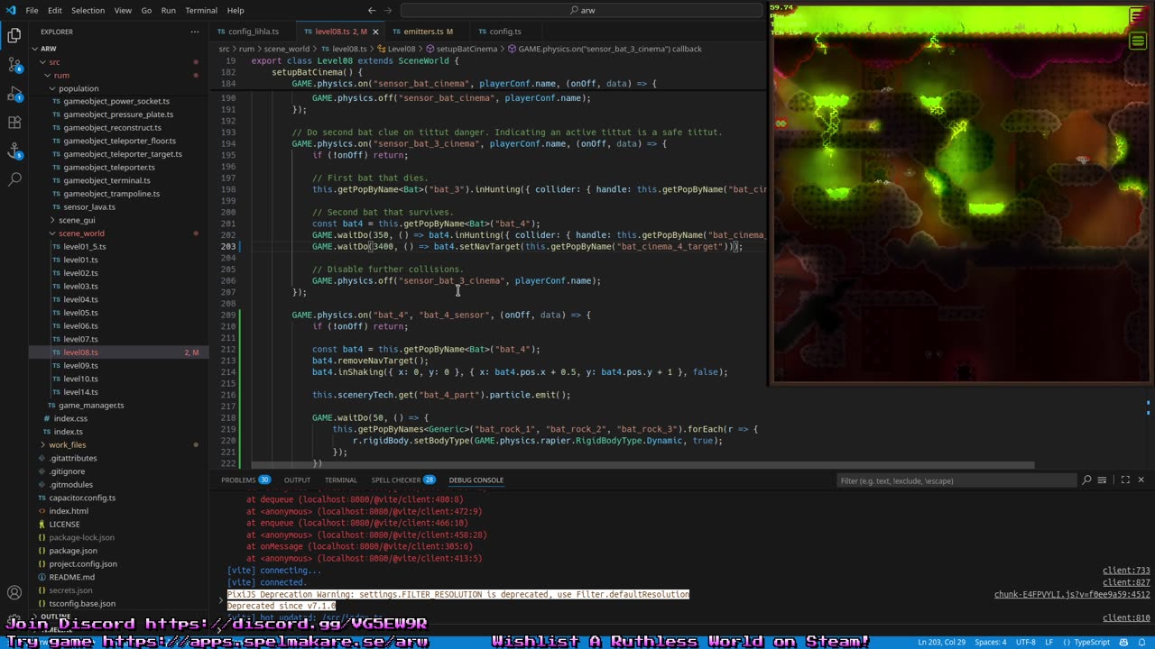 [ARW Game] Streaming while working on the next game.