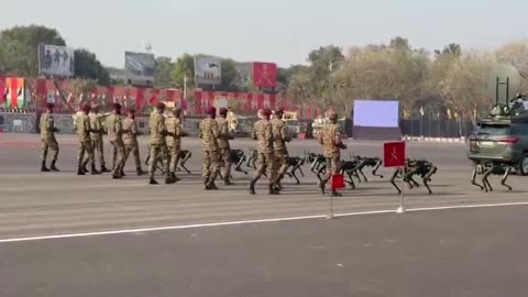 Robot Dogs Seen During Military Parade in India