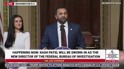 WATCH| Kash Patel Swears In to Become the Director of the FBI - 2/21/25