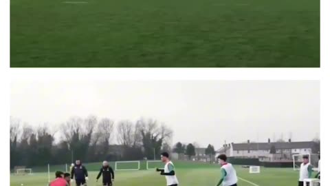 A Liverpool first team training session vs an academy session.