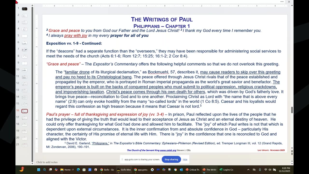 Philippians 1:1-9 – part 2