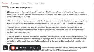 From Matt 22 The Parable of the Wedding Banquet