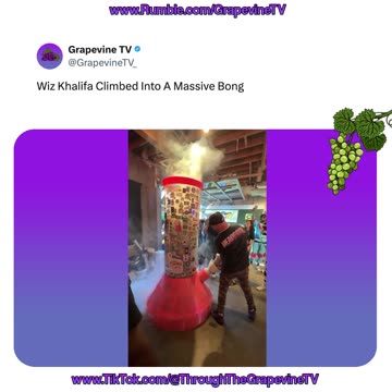 Wiz Khalifa Climbed Into A Massive Bong