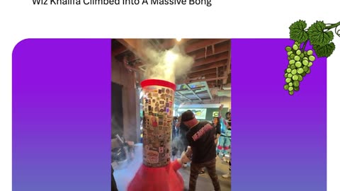Wiz Khalifa Climbed Into A Massive Bong