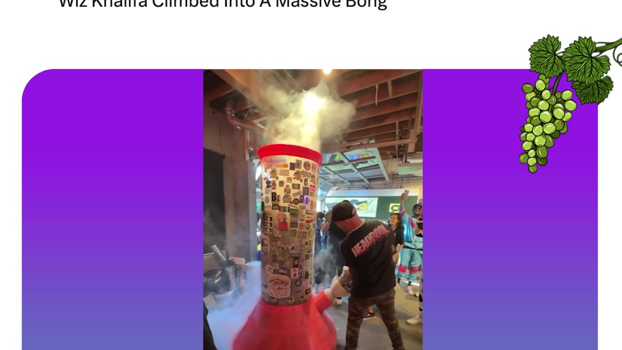 Wiz Khalifa Climbed Into A Massive Bong