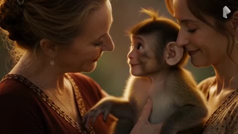 Monkey turn to human baby