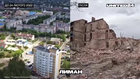 🤬💔 This is what cities look like before and after "liberation" by orcs…