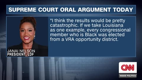 Hear Kavanaugh's question about Voting Rights Act during Supreme Court arguments.