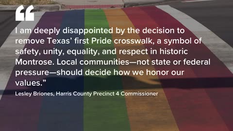 Rainbow crosswalks removed in Montrose after Gov. Abbott’s directive