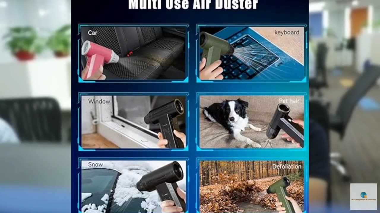 Compressed Air Duster 480000RPM Electric Air Duster Variable Speed 580G 4 Gear A