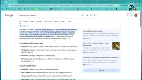 Dishonest Gain - GMS - Greatmillstone
