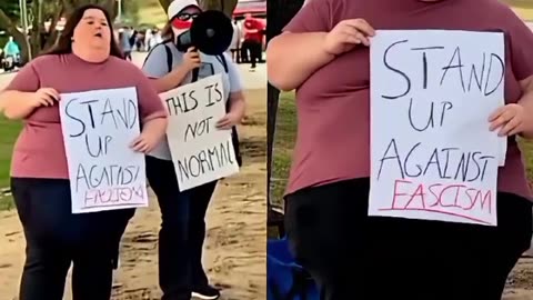 Let’s give her credit for actually being able to stand up