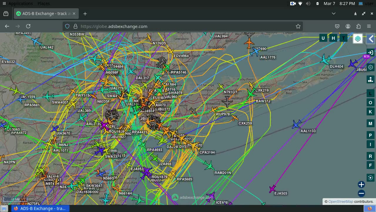 More NY NJ Airplane Traffic TIme Lapses - Again no audio - new stuff -