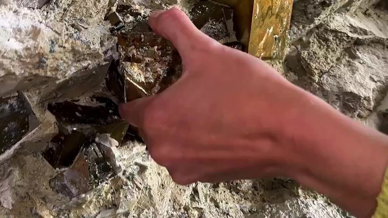 Massive, naturally formed pyrite cube found in Navajùn, Spain.