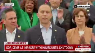 Hakeem Jeffries has a meltdown that President Trump shared a Meme about him