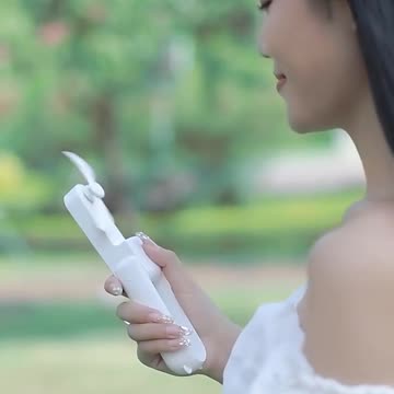 Pocket Fan with Power Bank Flashlight Feature