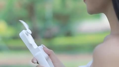 Pocket Fan with Power Bank Flashlight Feature