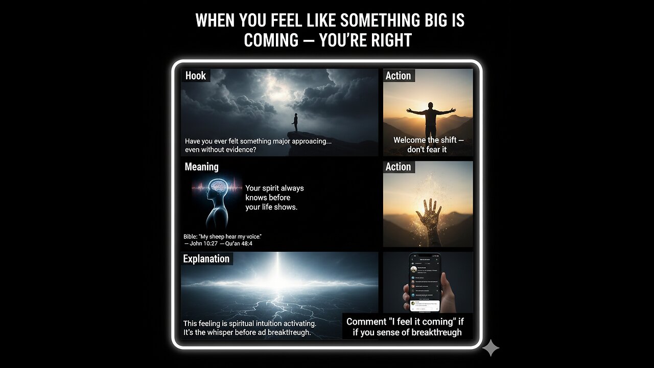 “WHEN YOU FEEL LIKE SOMETHING BIG IS COMING — YOU’RE RIGHT”