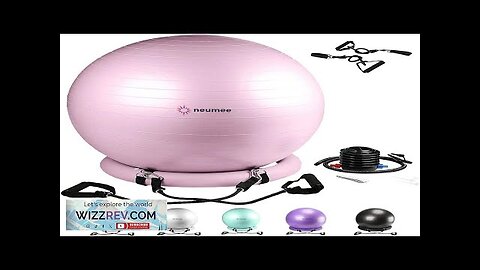 Exercise Ball Chair with Resistance Bands Yoga Ball Office Chair with Stability Review