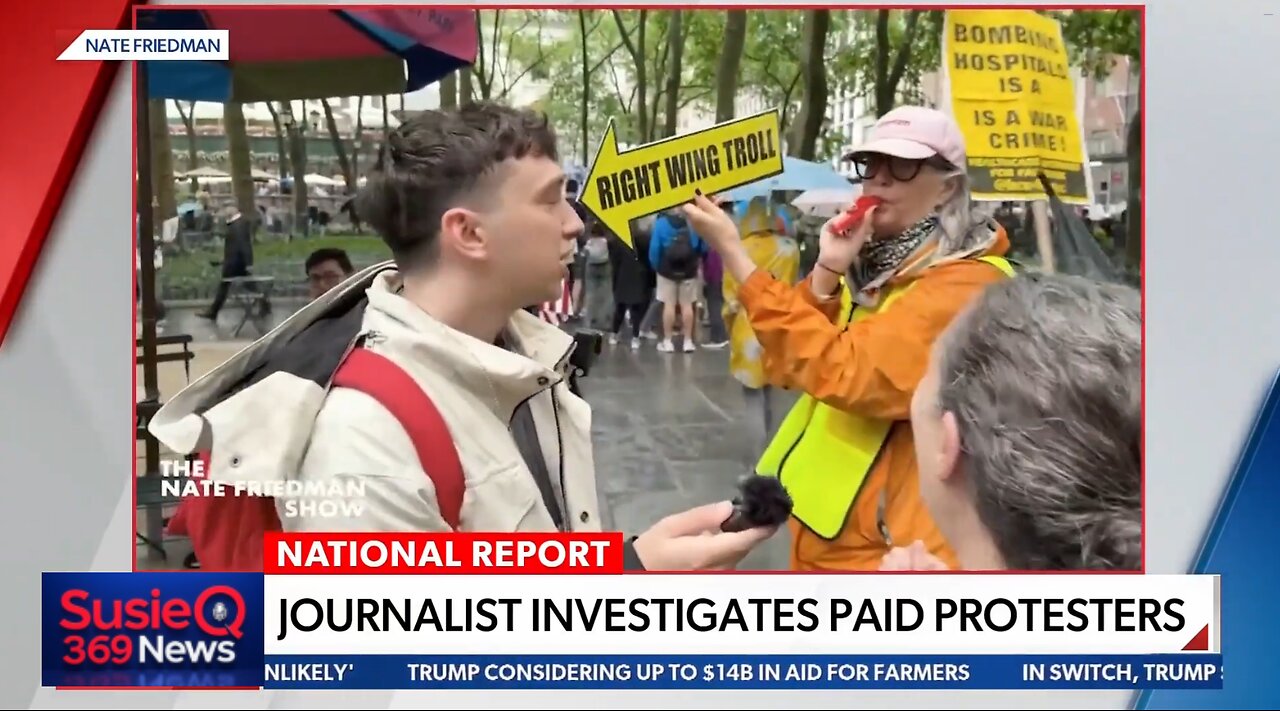 Independent journalist exposes professional protester