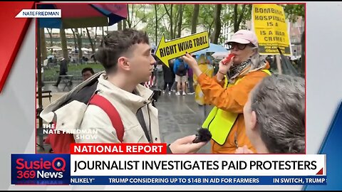 Independent journalist exposes professional protester 