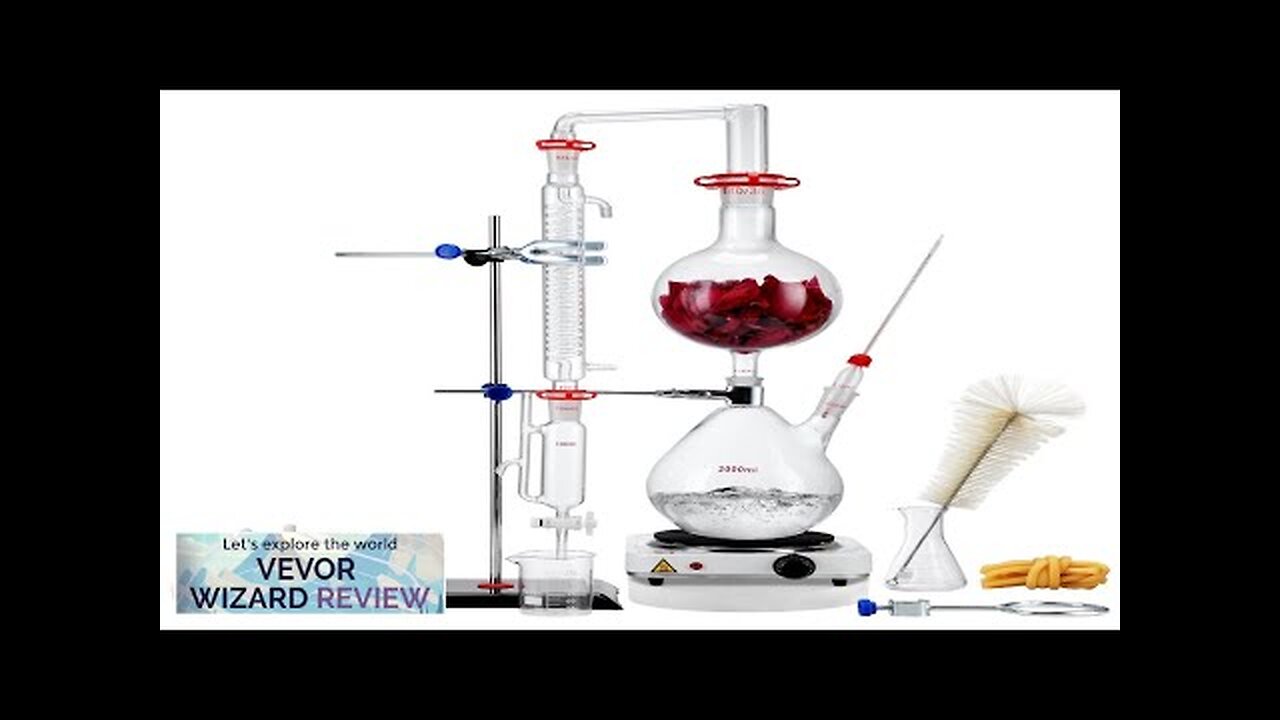 VEVOR Essential Oil Distillation Kit 2000ml Distillation Apparatus 3.3 Boro Lab Glassware Review