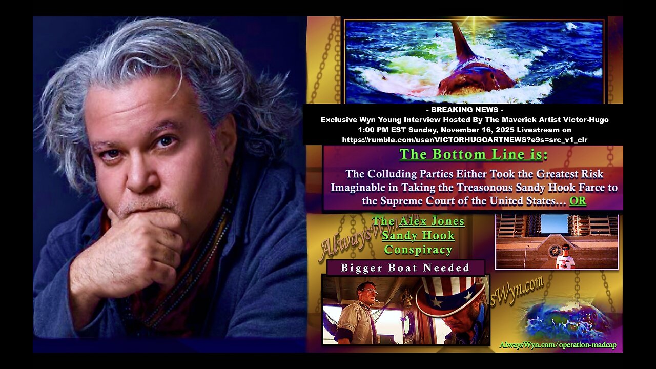 Wyn Young VictorHugo Interview Nov 16 25 Exposes Sandy Hook Supreme Court Case Alex Jones Jim Fetzer