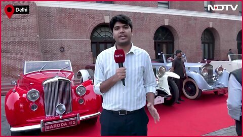 Delhi News _ Vintage Cars In India _ 150 Vintage Cars, Vintage Motorbikes On Display In Delhi