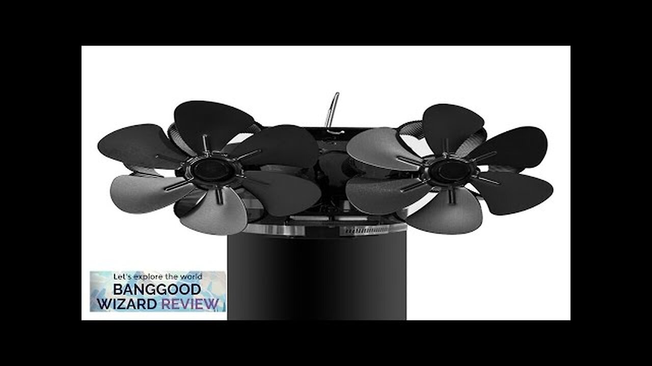 12 Blades Heat Powered Stove Fan Wall-mounted Small Fireplace Fan Winter Warm Review