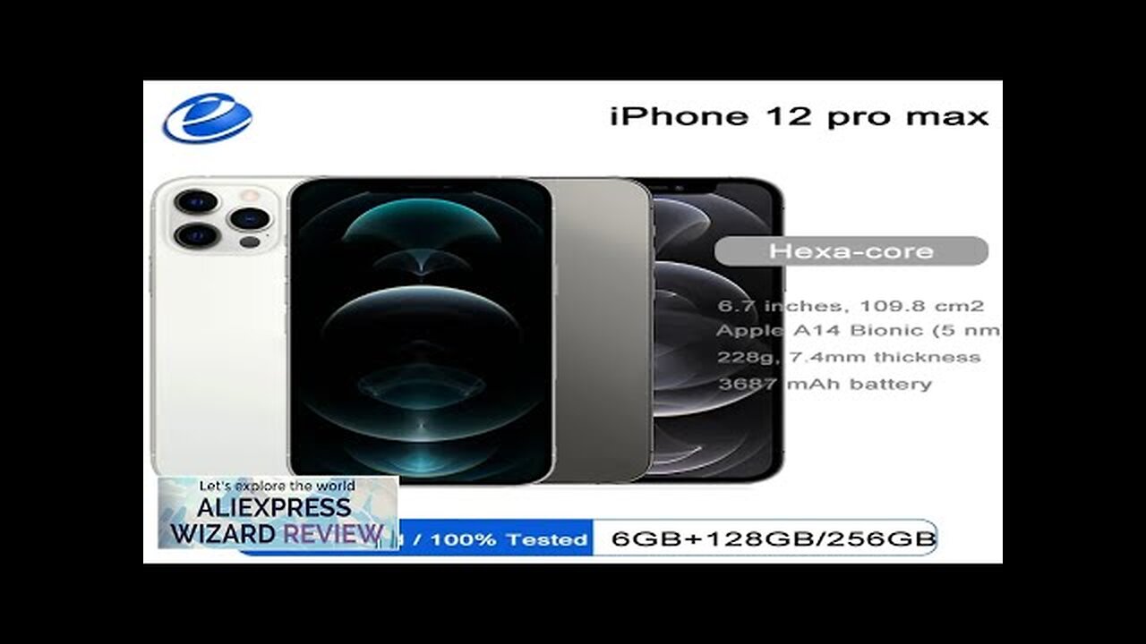 Original Apple iPhone 12 Pro Max 5G LTE Mobile 6.7'' 6GB&128/256/512GB IOS Review