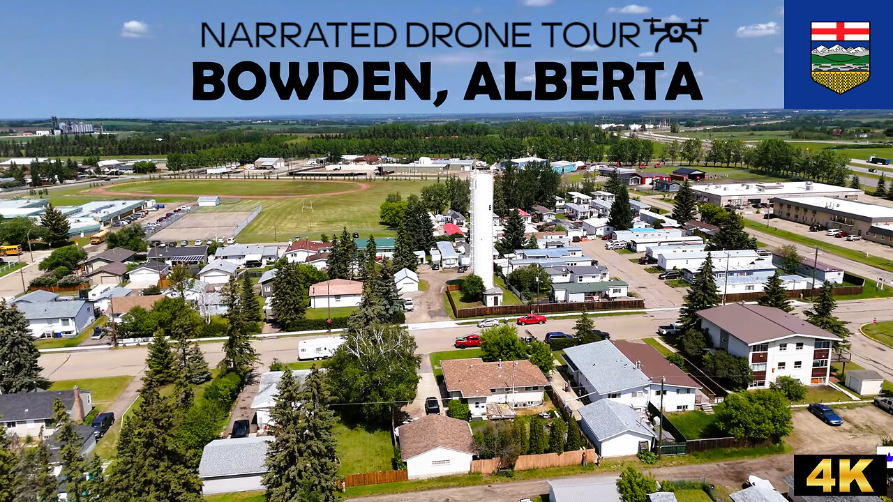 🚁 Bowden, Alberta 🌾 4K Drone