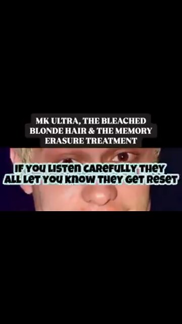 MK ULTRA, MEMORY ERASURE, BLEACH BLONDE HAIR ☠️