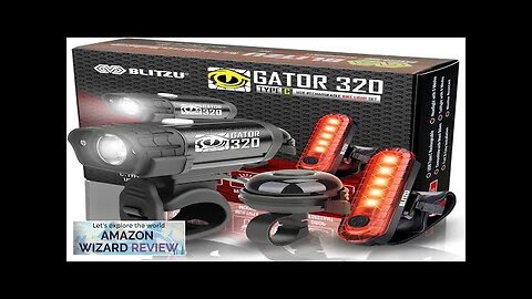 BLITZU Bike Lights Bike Reflectors Front and Back. LED Rechargeable Headlight Rear Review