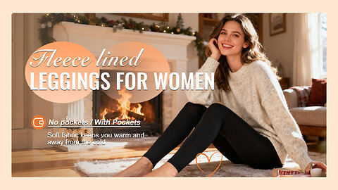 Fleece Lined Leggings Women - Soft Tummy Control High Waisted Thermal Warm Pants for Workout