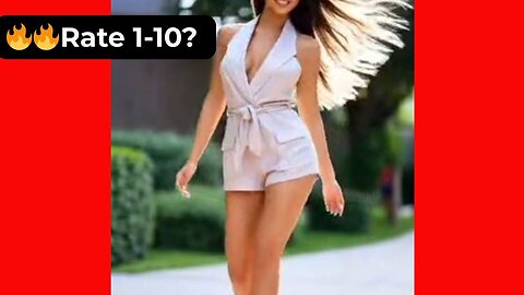 🔥 Rate Her Body in This Sexy White Shorts Playsuit 1-10? 😍 Supermodel 4K