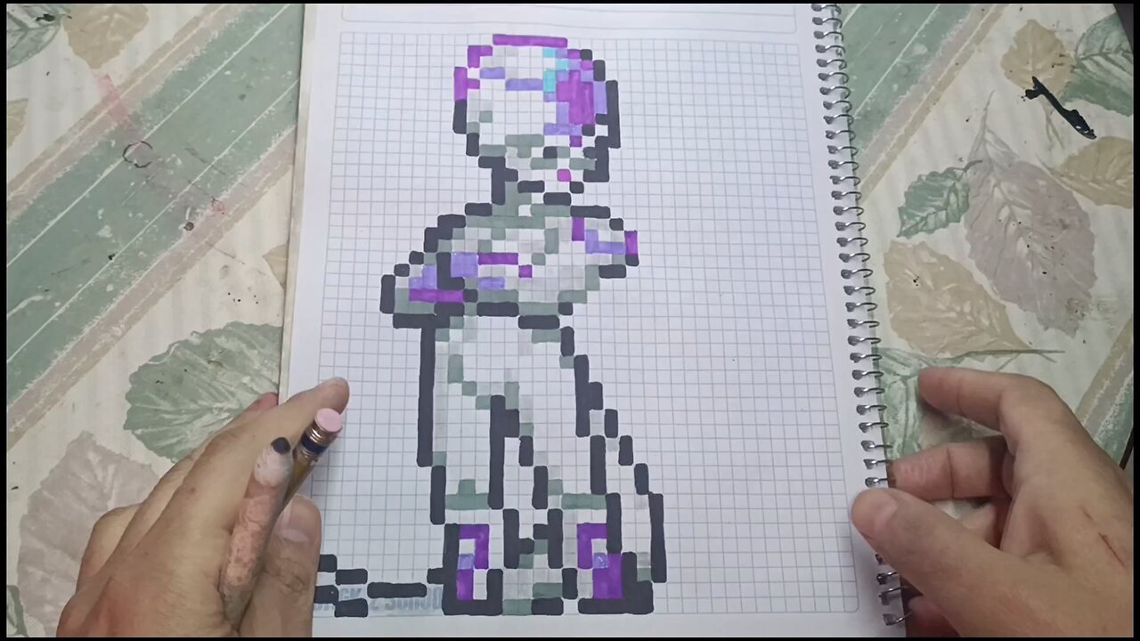 Dibujo de Freezer en pixel Art