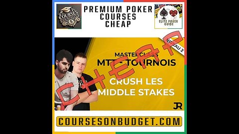 JULIEN RQT - Masterclass MTT (Tournois) – Crush les middle stakes