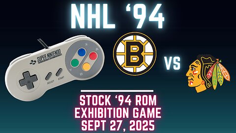 NHL '94: Bruins (slapsteve94) at Blackhawks (Len the Lengend) {SNES} - Exhibition 179