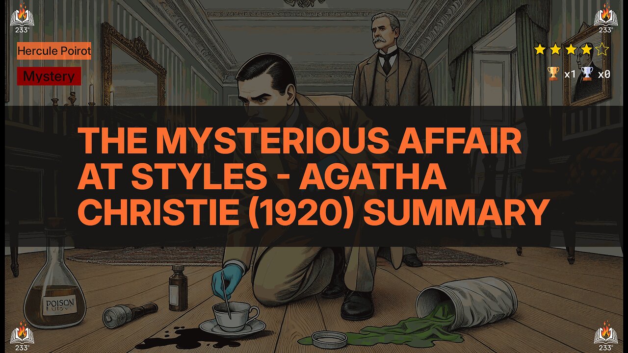 The Mysterious Affair at Styles - Agatha Christie (1920) Summary (Hercule Poirot - 1)