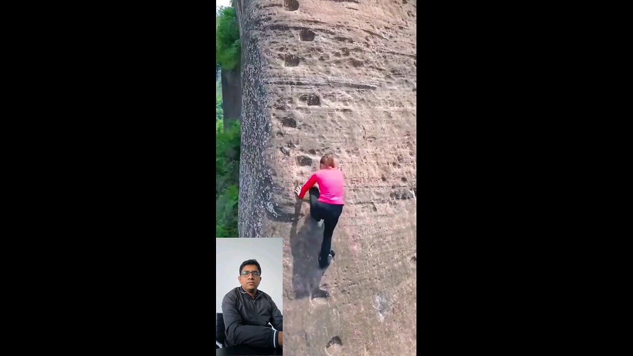 How is she going to come down? #reels #adventure #mountaineering #mountains #reels #trending