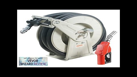 VEVOR Fuel Hose Reel 1" x 33' Extra Long Retractable Diesel Hose Review