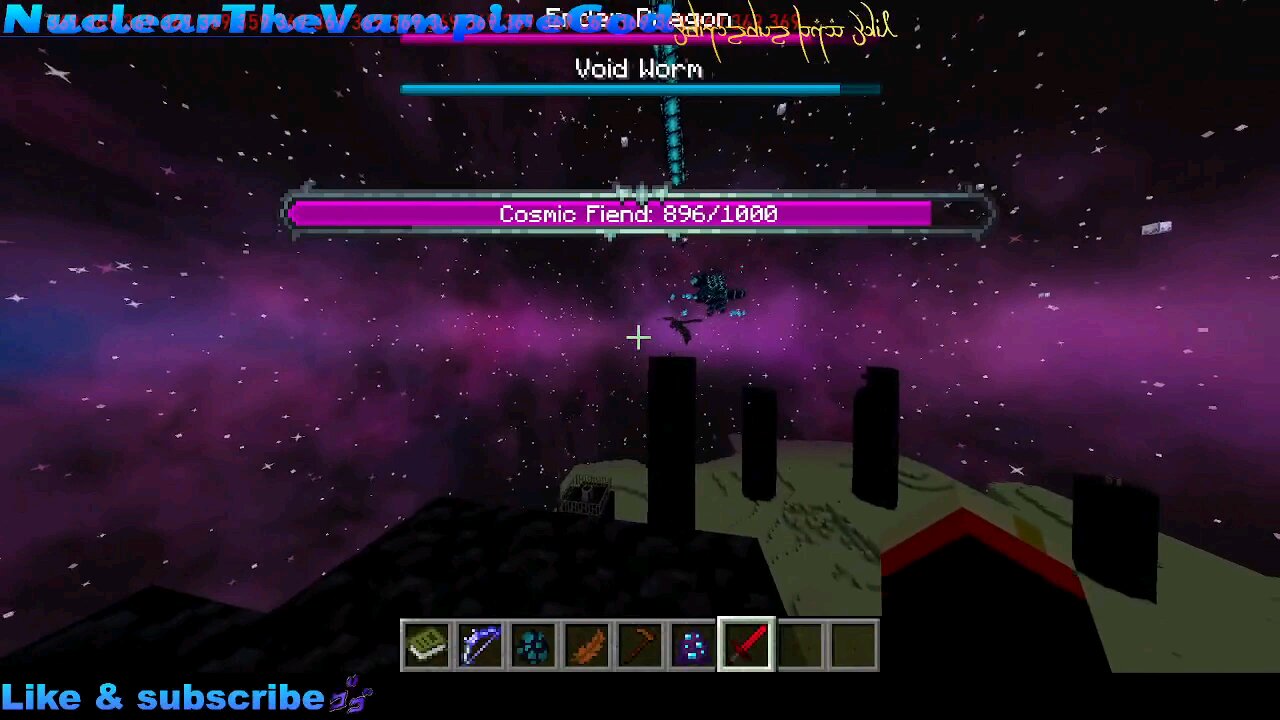 Minecraft mob battle ender dragon vs void worm
