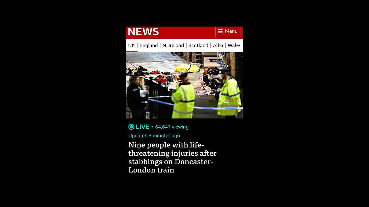 Massive stabbing in the train from Doncaster to London