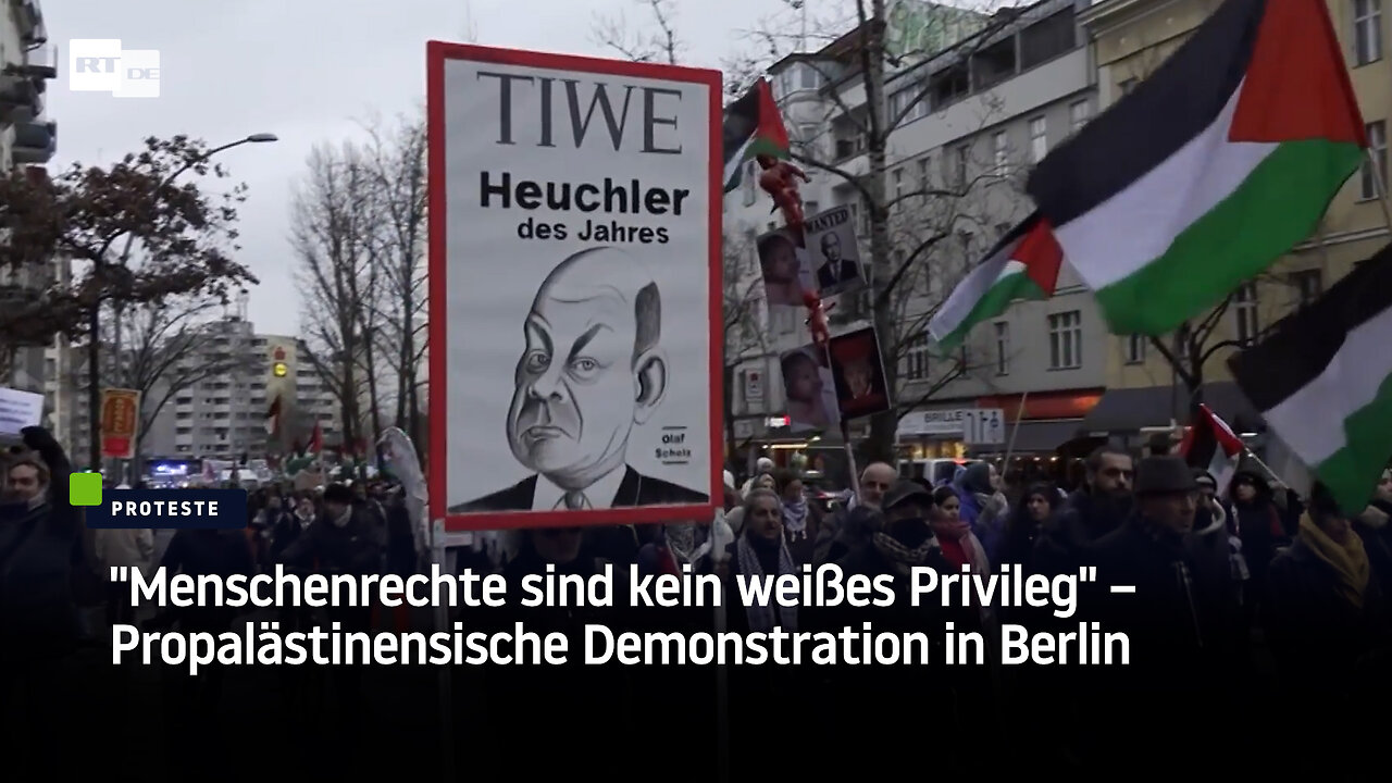 "Menschenrechte sind kein weißes Privileg" – Propalästinensische Demonstration in Berlin