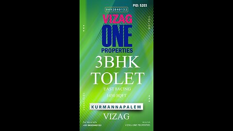 3BHK East Facing flat for Rent in #Kurmannapalem #Vizag #Visakhapatnam