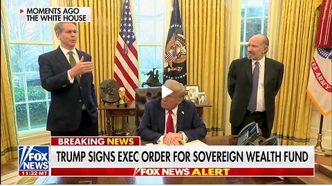 President Donald J. Trump signs an Executive Order creating America's first Sovereign Wealth Fund.