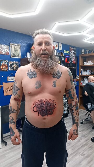 Drama Masks Tattoo Smile now Cry later (pt5)