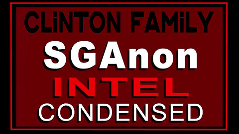 SG Anon Critical Update - Clinton "Crimes Against Humanity"